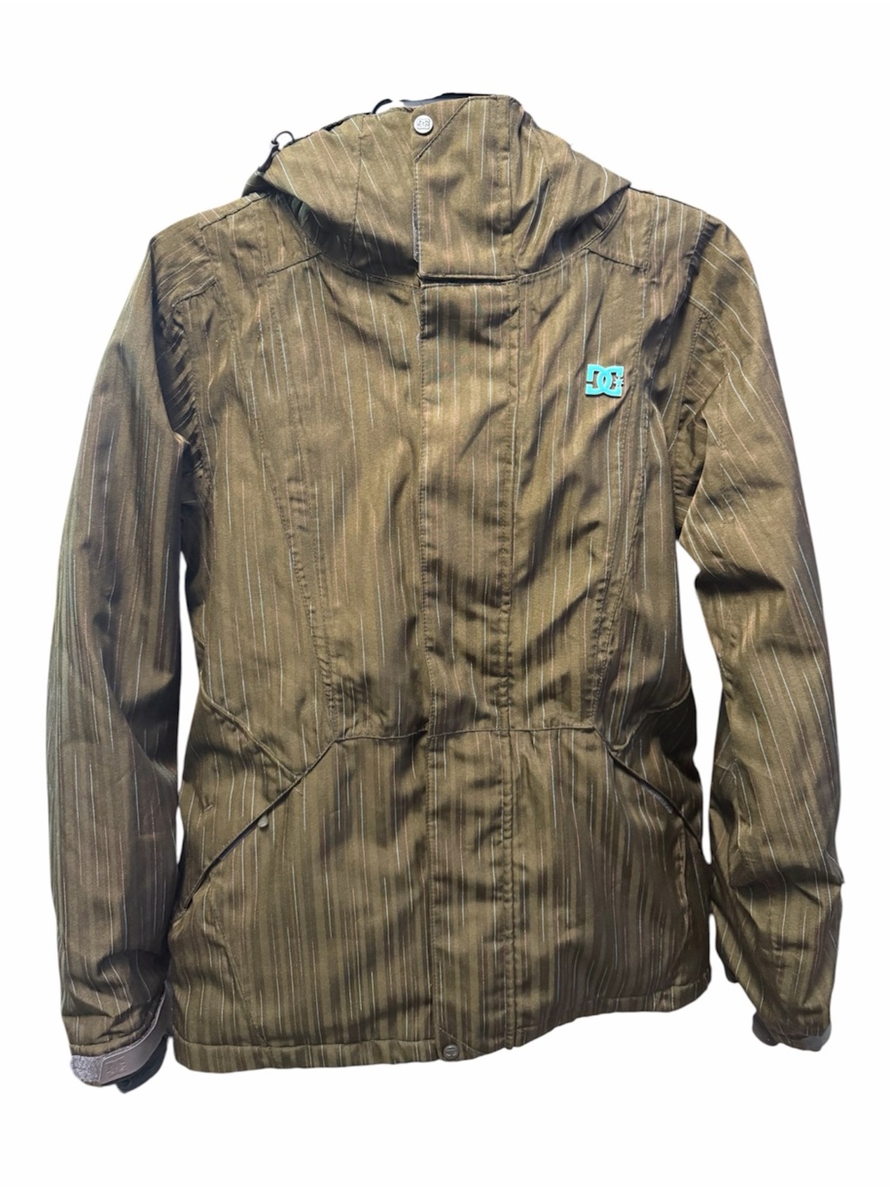 DC Women's 10K Styro 11 Snowboard Jacket SMALL Brown-Multi HARD TO FIND